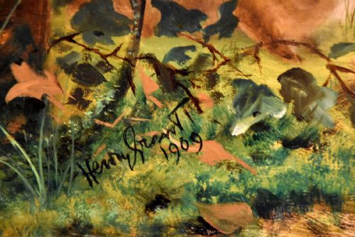 OIL PAINTING BY HENRY GRANT A WOODLAND WARREN - ADDITIONAL PHOTO 4
