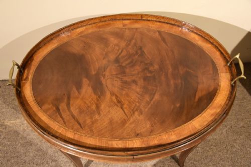 OVAL TRAY ON STAND TABLE GEORGE III - ADDITIONAL PHOTO 1
