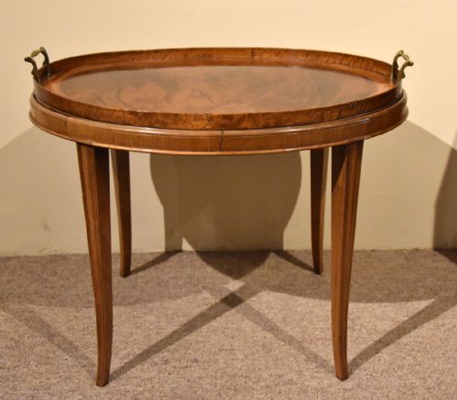 OVAL TRAY ON STAND TABLE GEORGE III - ADDITIONAL PHOTO 2