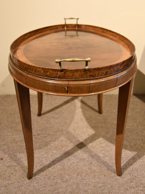 OVAL TRAY ON STAND TABLE GEORGE III - ADDITIONAL PHOTO 4
