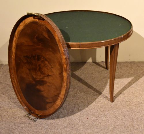 OVAL TRAY ON STAND TABLE GEORGE III - ADDITIONAL PHOTO 5