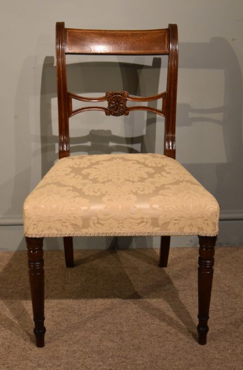 EIGHT REGENCY MAGOGANY DINING CHAIRS - ADDITIONAL PHOTO 4