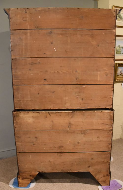 GEORGE II MAHOGANY CHEST ON CHEST - ADDITIONAL PHOTO 6