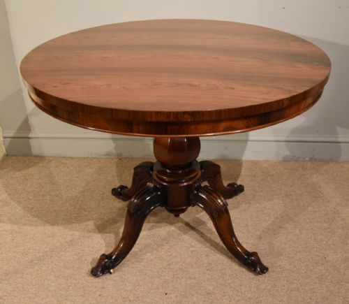 rosewood centre dining table 19th century - CATEGORY: ANTIQUE TABLES - DATED 19TH CENTURY