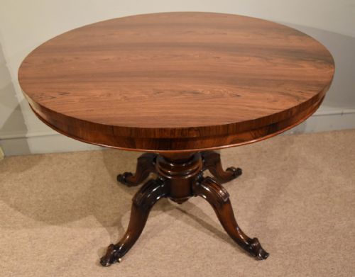 ROSEWOOD CENTRE DINING TABLE 19TH CENTURY - ADDITIONAL PHOTO 4