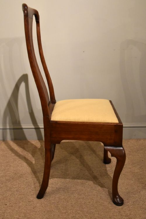 PAIR SIDE CHAIRS 18TH CENTURY WALNUT SPOON BACK - ADDITIONAL PHOTO 1