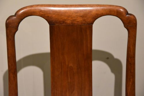 PAIR SIDE CHAIRS 18TH CENTURY WALNUT SPOON BACK - ADDITIONAL PHOTO 4