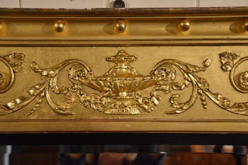 A GILDED OVERMANTLE MIRROR MID 19TH CENTURY - ADDITIONAL PHOTO 3