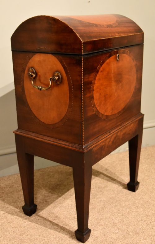 GEORGE III SHERATON DOME TOP WINE CELLARET - ADDITIONAL PHOTO 10