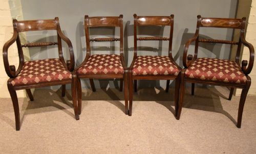 TEN REGENCY ROPE BACK DINING CHAIRS - ADDITIONAL PHOTO 1