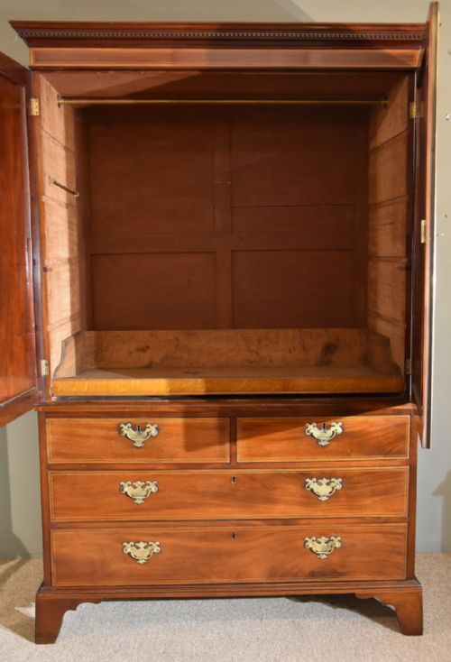 19TH CENTURY INLAID LINEN PRESS - ADDITIONAL PHOTO 1
