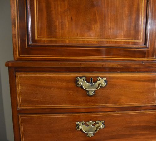 19TH CENTURY INLAID LINEN PRESS - ADDITIONAL PHOTO 4