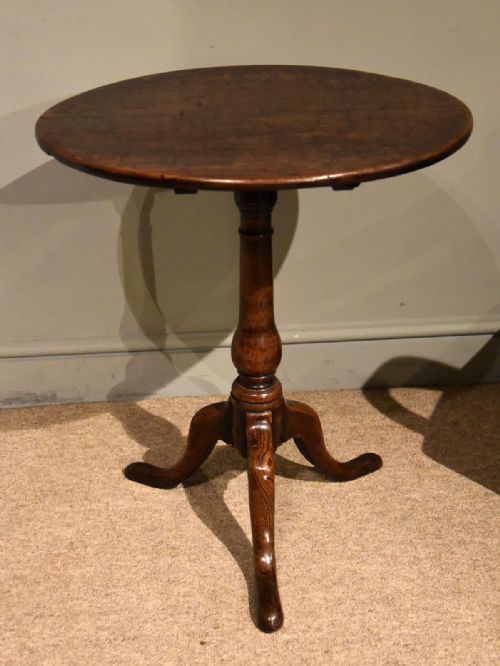 oak tripod table 18th century - CATEGORY: ANTIQUE TABLES - DATED 18TH CENTURY