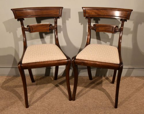 PAIR REGENCY MAHOGANY SIDE CHAIRS - ADDITIONAL PHOTO 1