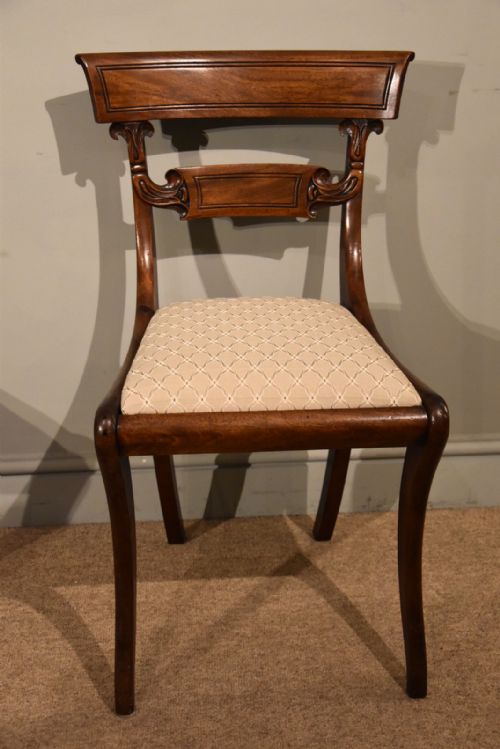 PAIR REGENCY MAHOGANY SIDE CHAIRS - ADDITIONAL PHOTO 2