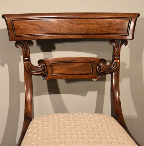 PAIR REGENCY MAHOGANY SIDE CHAIRS - ADDITIONAL PHOTO 3