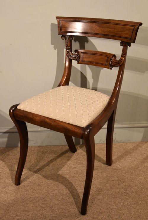 PAIR REGENCY MAHOGANY SIDE CHAIRS - ADDITIONAL PHOTO 4