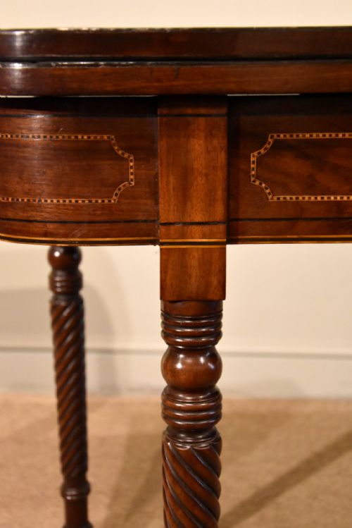 PAIR REGENCY TEA TABLES INLAID BOX AND EBONY - ADDITIONAL PHOTO 7
