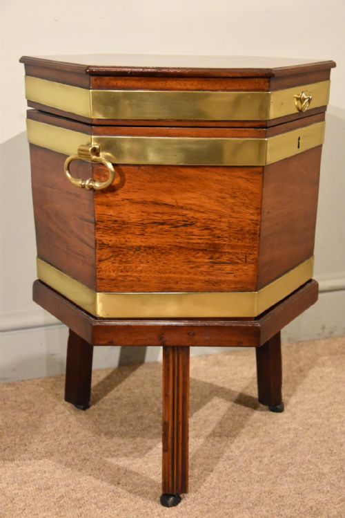 GEORGE III OCTAGONAL WINE COOLER ON STAND - ADDITIONAL PHOTO 2