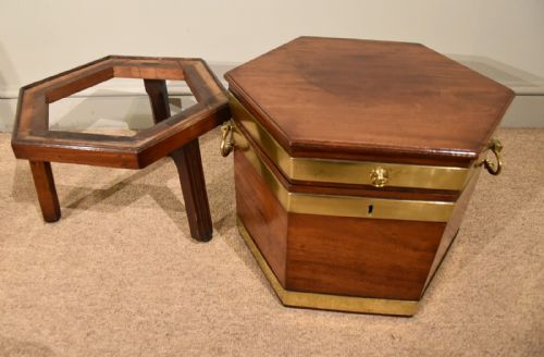 GEORGE III OCTAGONAL WINE COOLER ON STAND - ADDITIONAL PHOTO 4