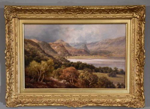 oil painting by edward henry holder scene in the lake district - CATEGORY: ANTIQUE ART - DATED 19TH CENTURY