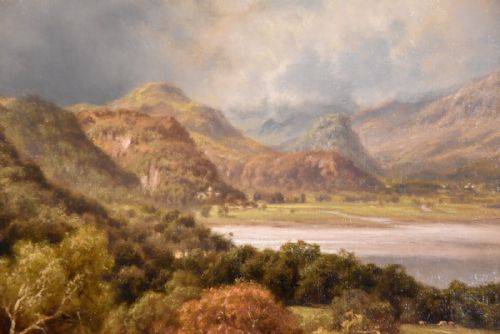 OIL PAINTING BY EDWARD HENRY HOLDER SCENE IN THE LAKE DISTRICT - ADDITIONAL PHOTO 3