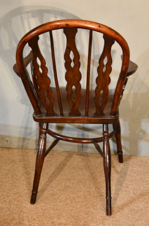19TH CENTURY YEW WOOD WINDSOR ARMCHAIR - ADDITIONAL PHOTO 3