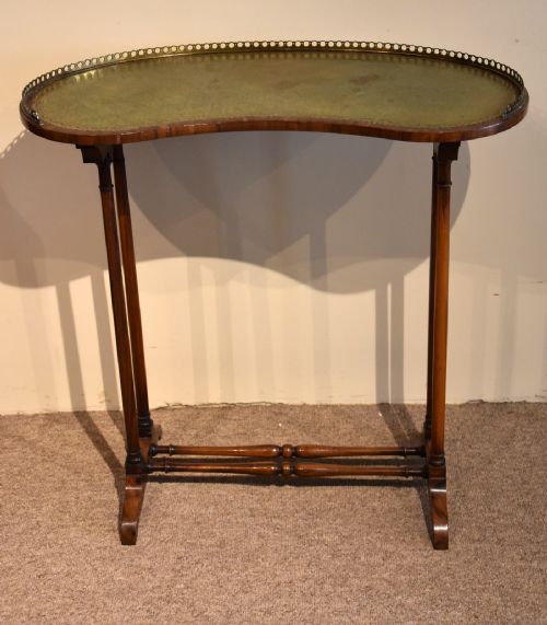 rosewood regency kidney shaped writing table - CATEGORY: ANTIQUE TABLES - DATED REGENCY