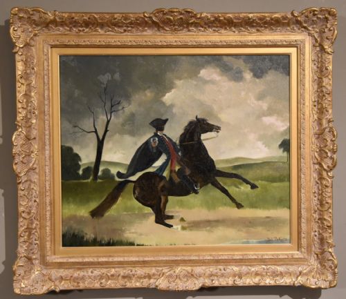 oil painting doris zinkeisen dick turpin - CATEGORY: ANTIQUE ART - DATED 1930