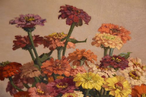 OIL PAINTING BY JOHN ERNEST FOSTER SUMMER BLOOMS - ADDITIONAL PHOTO 2