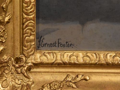 OIL PAINTING BY JOHN ERNEST FOSTER SUMMER BLOOMS - ADDITIONAL PHOTO 3