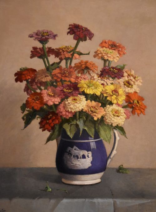 OIL PAINTING BY JOHN ERNEST FOSTER SUMMER BLOOMS - ADDITIONAL PHOTO 6