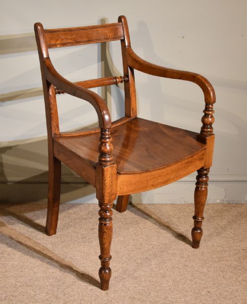 PAIR CARVERS ARMCHAIRS BOW SEATED ELM - ADDITIONAL PHOTO 2