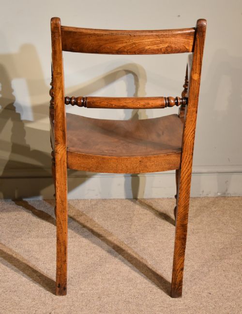 PAIR CARVERS ARMCHAIRS BOW SEATED ELM - ADDITIONAL PHOTO 4