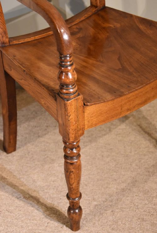 PAIR CARVERS ARMCHAIRS BOW SEATED ELM - ADDITIONAL PHOTO 6