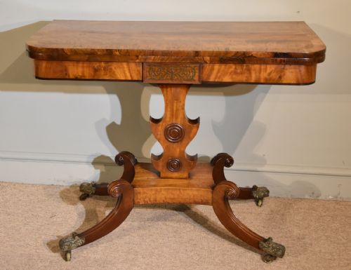 regency period mahogany card table - CATEGORY: ANTIQUE TABLES - DATED REGENCY