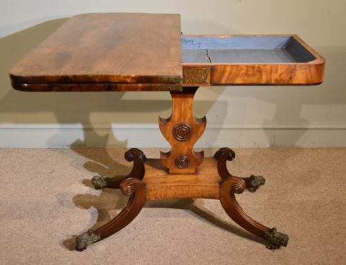 REGENCY PERIOD MAHOGANY CARD TABLE - ADDITIONAL PHOTO 4