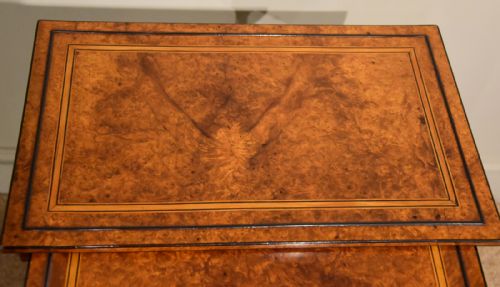 SHERATON PERIOD AMBOYNA INLAID NEST OF FOUR TABLES - ADDITIONAL PHOTO 3