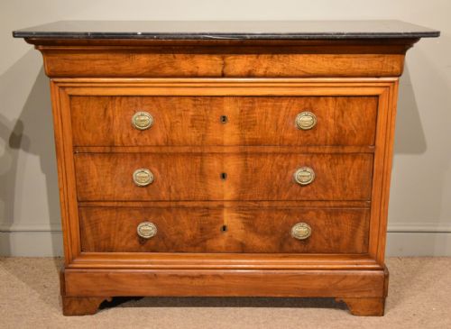 late 19th century french marble commode chest - CATEGORY: ANTIQUE CHEST OF DRAWERS - DATED 19TH CENTURY