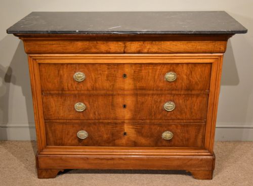 LATE 19TH CENTURY FRENCH MARBLE COMMODE CHEST - ADDITIONAL PHOTO 1
