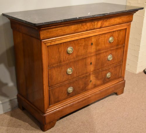 LATE 19TH CENTURY FRENCH MARBLE COMMODE CHEST - ADDITIONAL PHOTO 4