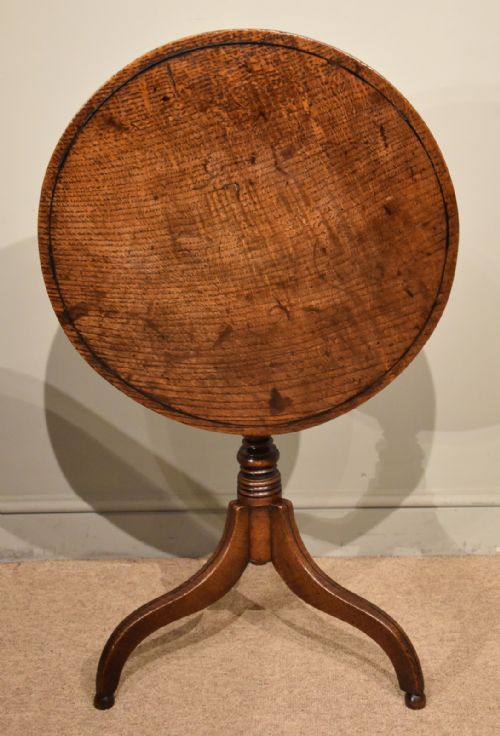 george iii oak tilting top tripod table - CATEGORY: ANTIQUE TABLES - DATED GEORGIAN