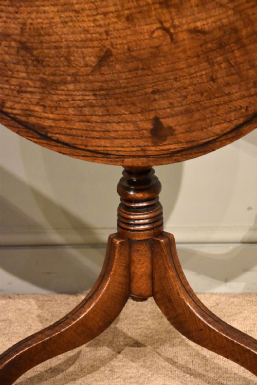 GEORGE III OAK TILTING TOP TRIPOD TABLE - ADDITIONAL PHOTO 2
