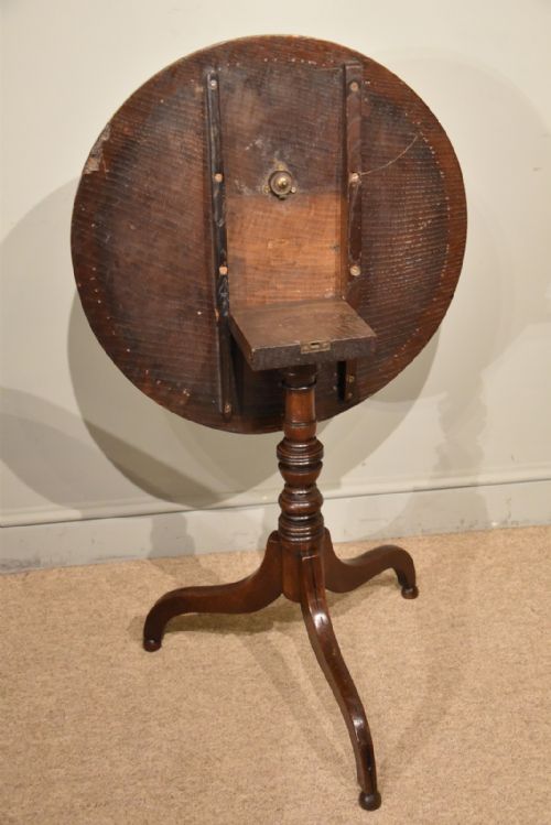 GEORGE III OAK TILTING TOP TRIPOD TABLE - ADDITIONAL PHOTO 5