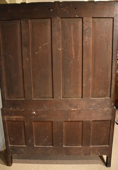 OAK EARLY 19TH CENTURY PRESS CUPBOARD LINEN PRESS - ADDITIONAL PHOTO 5
