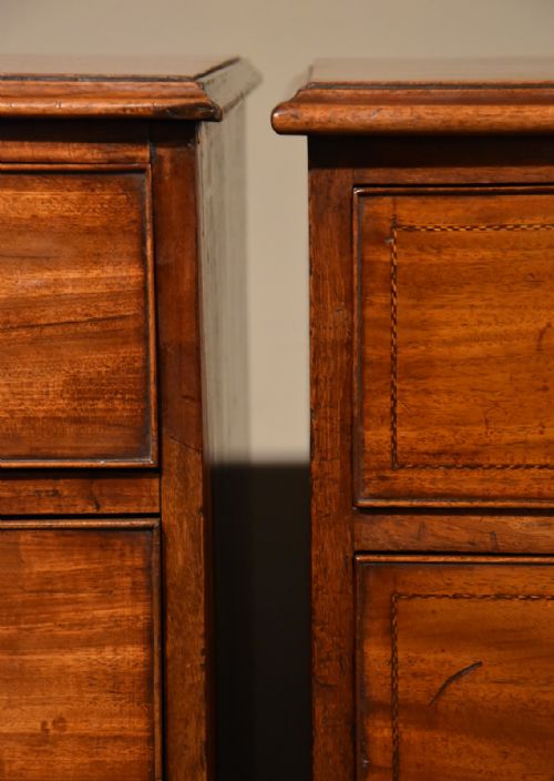 PAIR GEORGE III MAHOGANY CHEST OF DRAWERS - ADDITIONAL PHOTO 1