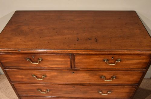PAIR GEORGE III MAHOGANY CHEST OF DRAWERS - ADDITIONAL PHOTO 5