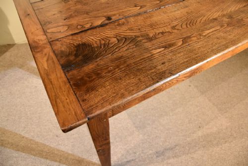 FRENCH OAK CHESTNUT FARMHOUSE DINING TABLE - ADDITIONAL PHOTO 4