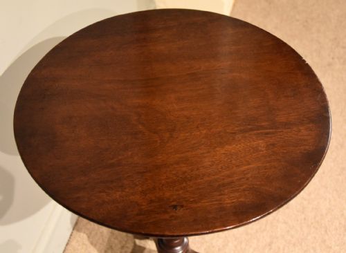 GEORGIAN MAHOGANY PEDESTAL LAMP OCCASIONAL TABLE - ADDITIONAL PHOTO 1