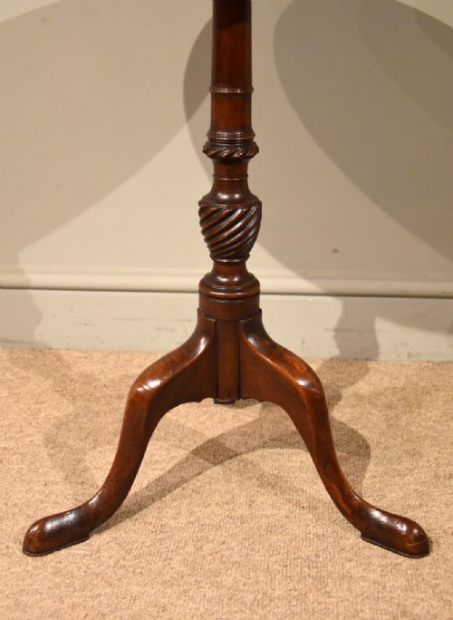 GEORGIAN MAHOGANY PEDESTAL LAMP OCCASIONAL TABLE - ADDITIONAL PHOTO 2